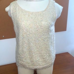 Vintage HANDMADE shimmer sequins Tank